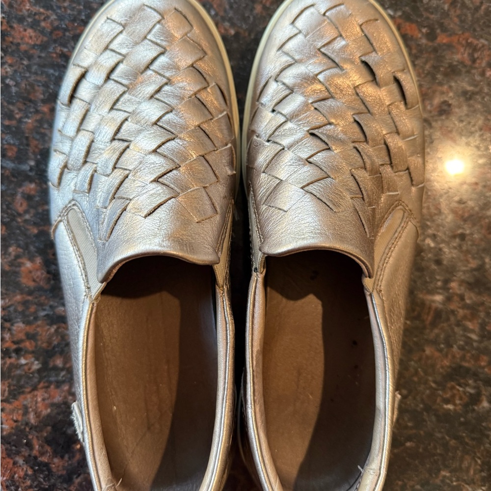 Women’s Ecco Gold Woven Slip-On Shoes